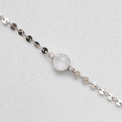 

Newest fashion jewelry accessories Bohemia gold & silver color small sheet chain with crystal Necklace for couple lovers N468
