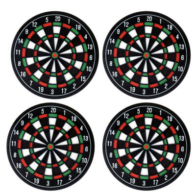 

4pcsset Kitchen Utensils Dart board Styled Coaster Mini Dart Board Cup Coa