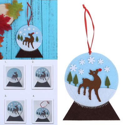 

Christmas tree ornament handmade diy coaster creative children puzzle ornam