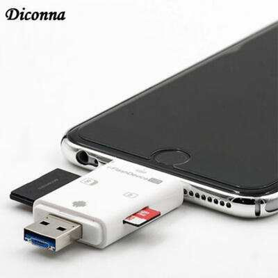 

For iPhone X 6 7 8 iPad Lightning to SD Card Reader USB 20 Camera Adapter Android