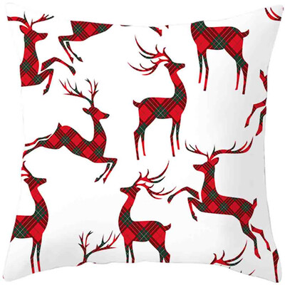 

Siaonvr 2020Merry Christmas Pillow Cases Cotton Linen Sofa Cushion Cover Home Decor
