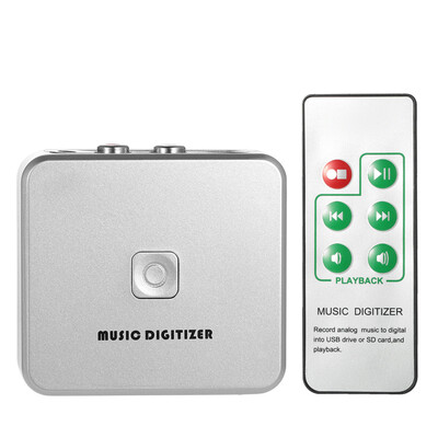 

ezcap Audio Capture Recorder Music Digitizer with 35mm & RCA IN Ports Save into SD Card USB Disk as MP3 File with Remote Controll
