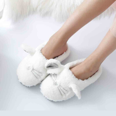 

Rose Soft Sole Cozy Plush Cute Indoor Home Slippers Comfortable Home Shoes Women