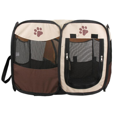 

Portable Folding Pets Dog Tent House Cage Puppy Dogs Outdoor Kennel Fence