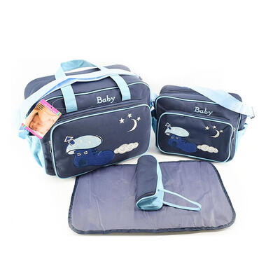 

4pcs Mummy Bag Large Capacity Embroidery Travel Maternity Diaper Baby Bag