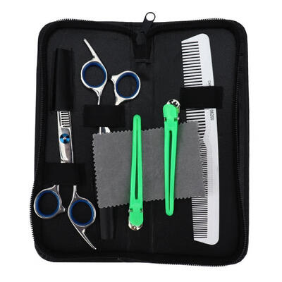 

Greensen 5pcs Professional Haircut Scissors Barber Cutting Thinning Shear Comb Set Hairdressing Tool