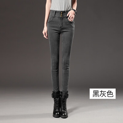 

High-waisted skinny jeans womens feet fall 2019 new Korean version thin body thin summer pencil pants