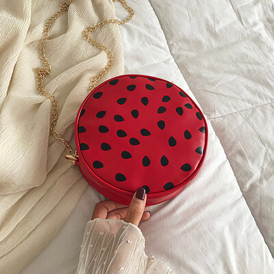 

Tailored Female Cartoon Fruit Bag Small Fresh Chain Messenger Bag Candy Color Handbag