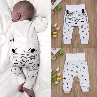 

Newborn Infant Baby Boys Girls 3D Fox Bottom Harem PP Leggings Pants Trousers