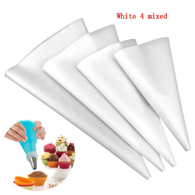 

4 color optional silicone pastry bag 4pcspack mixed 4 size blue pink green white cake decoration baking tools without nozzles