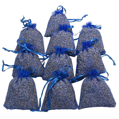 

Gobestart 15 Bags of Dried Lavender in Small Lilac Organza Bags -Real Flower Wedding
