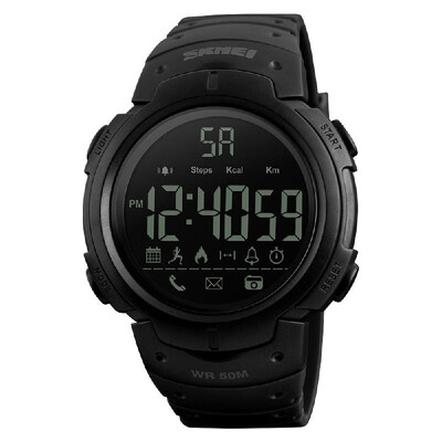 

SKMEI Mens 5ATM Water-resistant Sport Fitness Tracker Smart Watch BT Pedometer Stop Watch Count Down Alarm Distance Cal