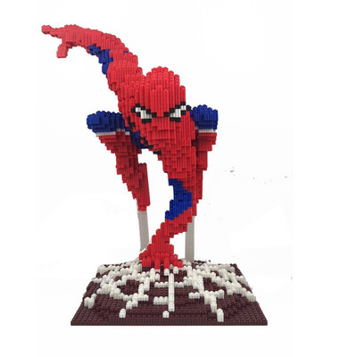 

Spiderman Super Hero Cartoon Model Building Blocks Bricks Kids DIY Birthday Christmas Gifts Toys Diamond Doll Pressure Release