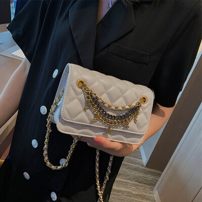 

Advanced sense bag female bag new 2019 fashion foreign gas chain shoulder bag wild ins popular slung small bag