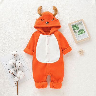 

Autumn winter Cotton Christmas deer Baby Romper Infant Toddler Baby Romper Jumpsuits Overalls Clothes