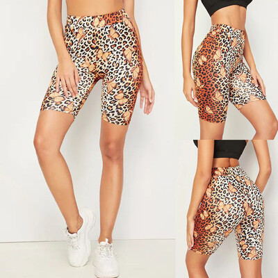 

Tailored Womens Yoga Pants Five-Pants Leopard Print Butterfly Pants Riding Shorts