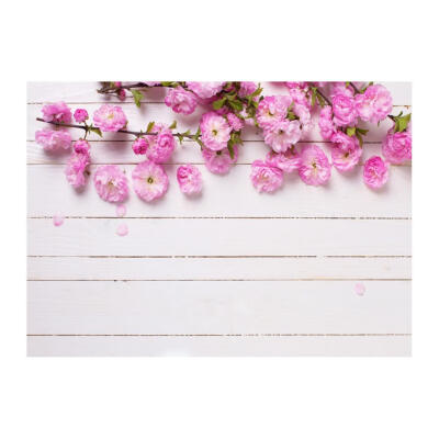 

Flowers Wood Waterproof Vinyl Digital Photography Background Cloth Backdrop