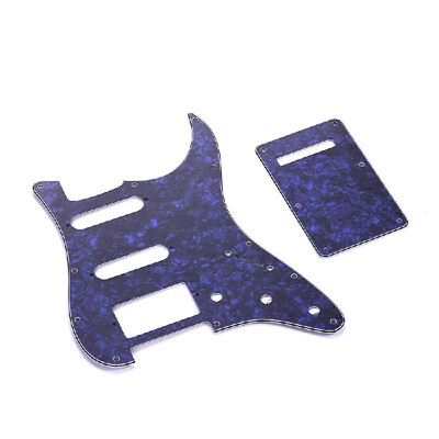 

SSH Guitar Pickguard Set with Back Plate Screws PVC Pick Guard for American ST Electric Guitars White Pearl