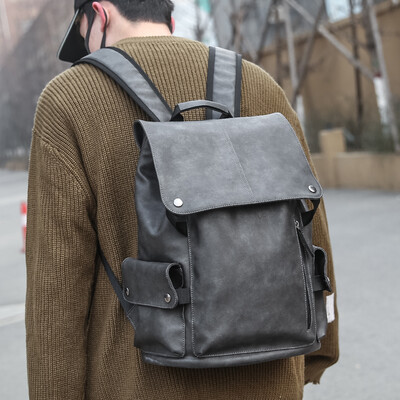 

Shoulder Bag Mens Large Bucket Backpack Simple Personality Fashion Couple Travel Student Bag