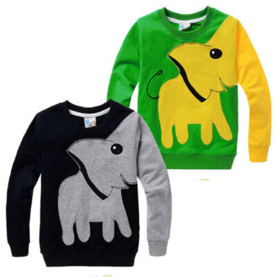 

Hot Toddler Kids Gilrs Elephant Long Sleeve Pullover Tops T-shirt Sweatshirt