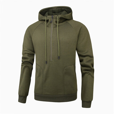 

Toponeto Mens Fashion Casual Trend Solid Color Casual Hooded Sweater