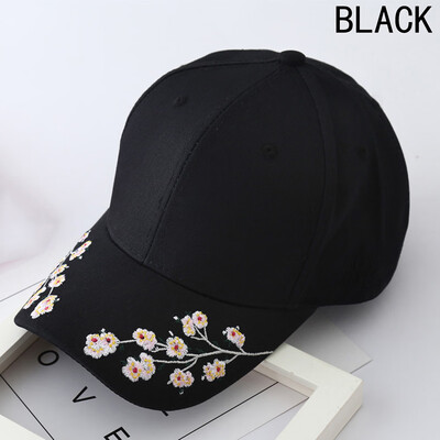 

1 PC Men Women Boys Plum Blossom Embroidery Flower Adjustable Baseball Cap Hats