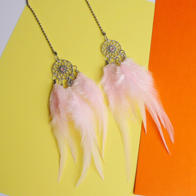 

Vintage Dream Catcher Car Pendant Wind Chimes Feather Decoration Hanging Adornment Handmade Gifts