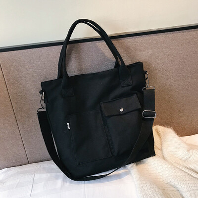 

Ins canvas bag female 2019 new wave Korean version of the wild Harajuku student shoulder bag wideband Messenger bag
