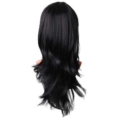 

Gobestart Sexy Long Women Fashion Synthetic Wavy Cosplay Party Full Wigs Black