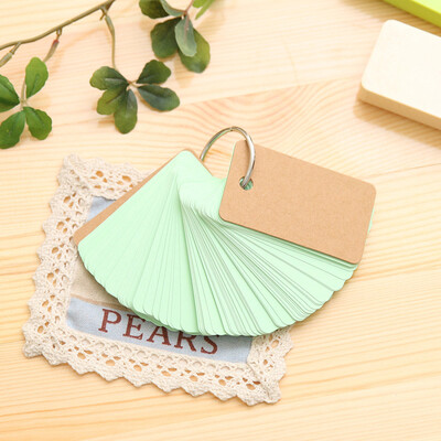 

Siaonvr blank page kraft paper notebook word study card Portable Notepad DIY notebook
