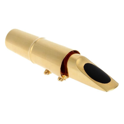 

Jazz Tenor Sax Saxophone 5C Mouthpiece Metal with Mouthpiece Patches Pads Cushions Cap Buckle Gold Plating