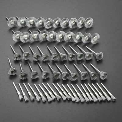 

60pcsSet Wire Brushes Wheel Electric Polishing Woodworking Tool 3Mm Shank