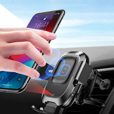 

BASEUS Portable IR Infrared Induction Smart Wireless Charger Car Navigation Mount Phone Holder Bracket Stand