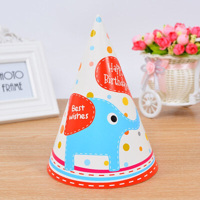 

FUNNYBUNNY Childrens Birthday Hat Adult Korean Paper Cartoon Party Birthday Cake Hat Children Birthday Party Decorations