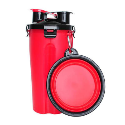 

2 in 1 Folding Dogs Cats Feeder Water Food Bottle Outdoor Travel Pet Bowls