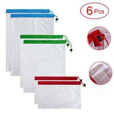 

69Pcs Reusable Produce Bags Vegetable Fruit Mesh Storage Pouch Shopping Bag