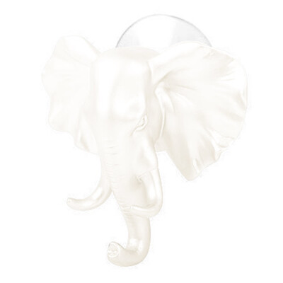 

Gobestart Lovely Elephant Head Self Adhesive Wall Door Hook Hanger Bag Keys Sticky Holder