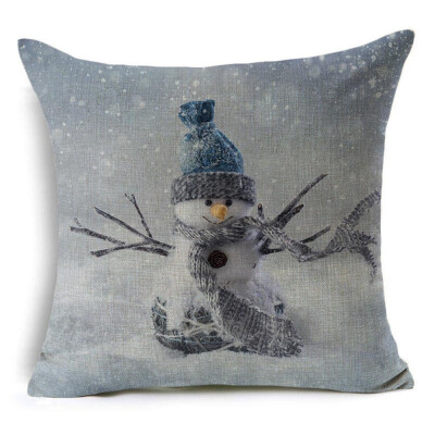 

2020 New Christmas Linen Cushion Cover Throw Pillow Case Xmas Home Decor Festive Gift