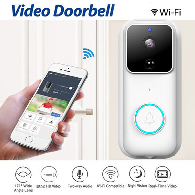 

〖Follure〗WIFI Video Doorbell Smart Doorbell 1080P HD Wifi Security Camera Night Vision