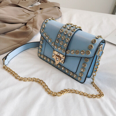 

Qiao Bani 2019 new South Korea ins fashion diamond trend small square bag shoulder diagonal female handbag factory direct