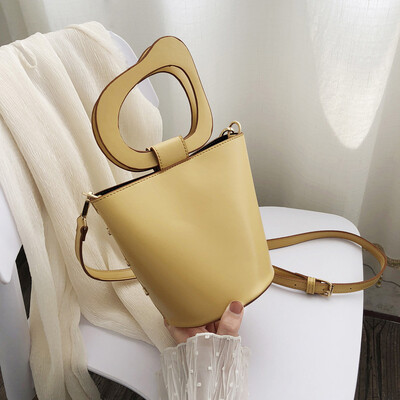 

Tailored Fashion Women Retro Bucket Leather Handle Bags Crossbody Bag Shoulder Bags