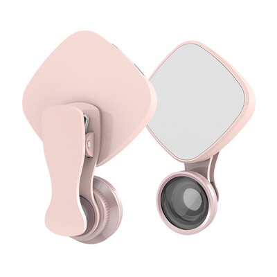 

New Beauty Selfie Fill Light RK27 Mini LED Selfie Flash Light With Camera Lens FisheyeMacroWide Angle Lens Universal For Phone