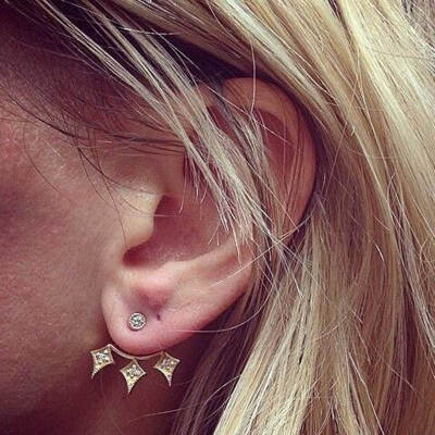 

New Stud earrings For Women Punk Earrings gold-color simple design weddings party earrings Jewelry