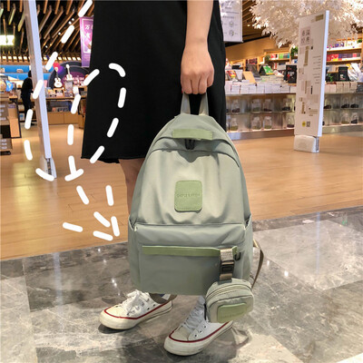 

Inswind schoolbag Korean version of female college students backpack Senior high school Sen Department Guzhuang girl Baitie campus