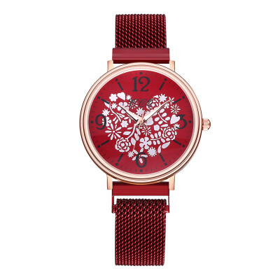 

Luxury Women Watches Flower Dial Ladies Digital Quartz Wristwatch Magnetic Buckle Strap Clock Fashion Gift Dress Zegarki Damskie