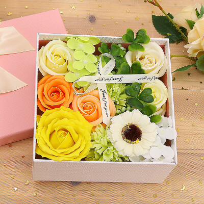 

Toponeto Mothers Day DIY Soap Flower Gift Rose Box Bouquet Wedding Home Festival Gift