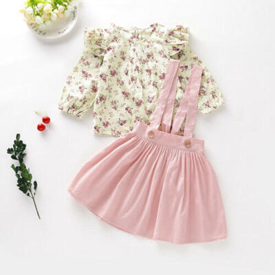 

2PCS Toddler Kids Baby Girls Summer Clothes T-shirt TopsSkirt Dress Outfits Set