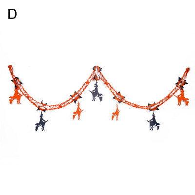 

2m Halloween Witch Pumpkin Bunting Banner Hanging Garland Decor Party Supplies