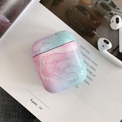 

Earphone Case For Apple Air pods Case Luxury Marble Hard Headphone Protective Cover BagNo Air pods
