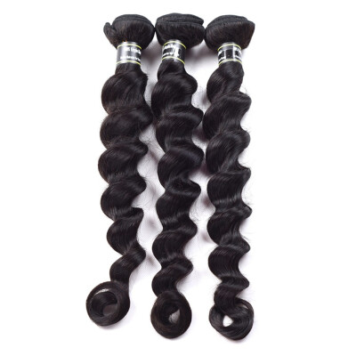 

Amazing Star Malaysian Loose Wave Bundles Unprocessed Virgin Human Hair Extensions Loose Wave 3 BundlesLot Soft&Bouncy